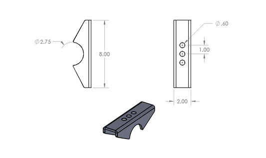 Early Jeep Narrow Width Perches 2" Wide (CJ & M Series)