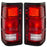 1G 1st Gen 81-93 Taillights Tail Lamps with Black Bezels Driver and Passenger Replacements for Dodge Pickup