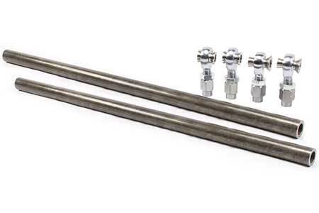 Gearhead Street Rod Mustang II Manual Rack Steering Shaft Kit – 22” Collapsible, Heim Joints & U-Joints Combo