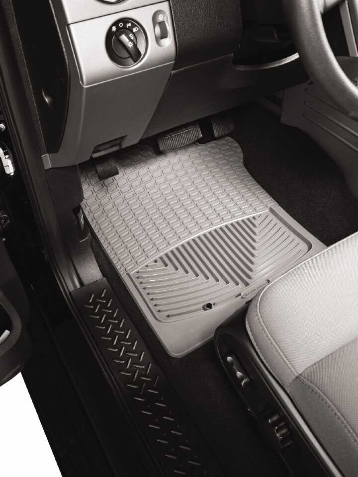 99-08 F250/F350/F450/F550 SUPER DUTY CREW/SUPER CAB/SUPER CREW RUBBER FRONT FLOOR MATS GREY