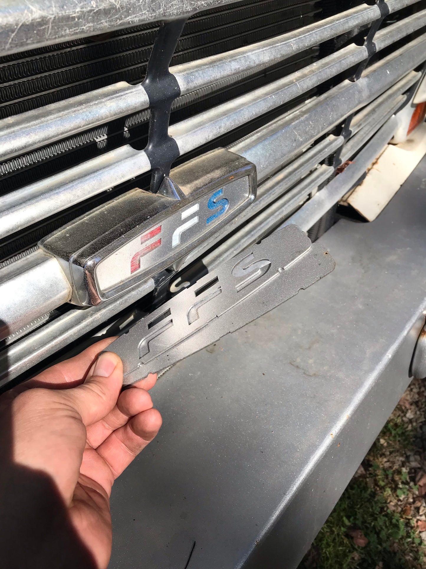 FFS F100 f250 custom/ranger grille emblem insert