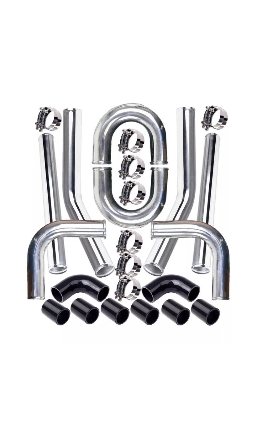 3” Universal 76mm Polished Aluminum Intercooler Pipe kit
