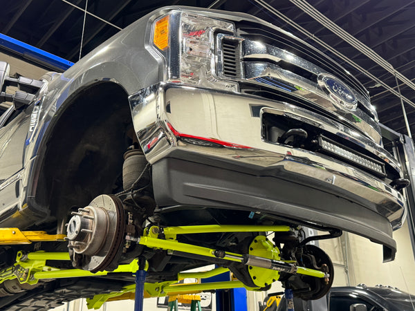 XRF Steering Set Drag Link & Inner/Outer Tie Rods For Ford F250 F350 4x4 - Lifetime Warranty, Greasable