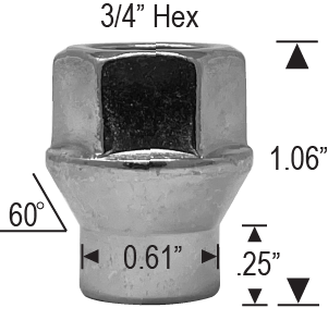 Extended Thread Lug Nuts