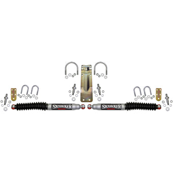 compare product 1st Gen Steering Stabilizer Dual Kit- Silver Stabilizers
