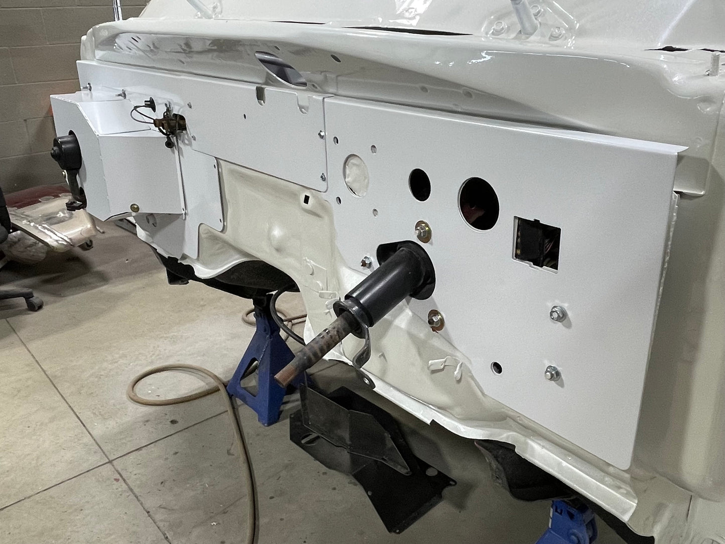 72-93 Dodge  Firewall Plate 1 Piece Smooth Wire Tuck