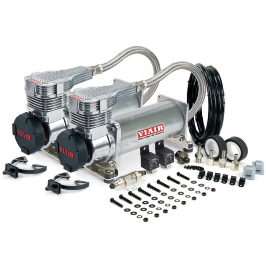 (VIAIR DUAL 485C AIR COMPRESSOR KIT - GEN 2 W/ Relay Kit & Wiring