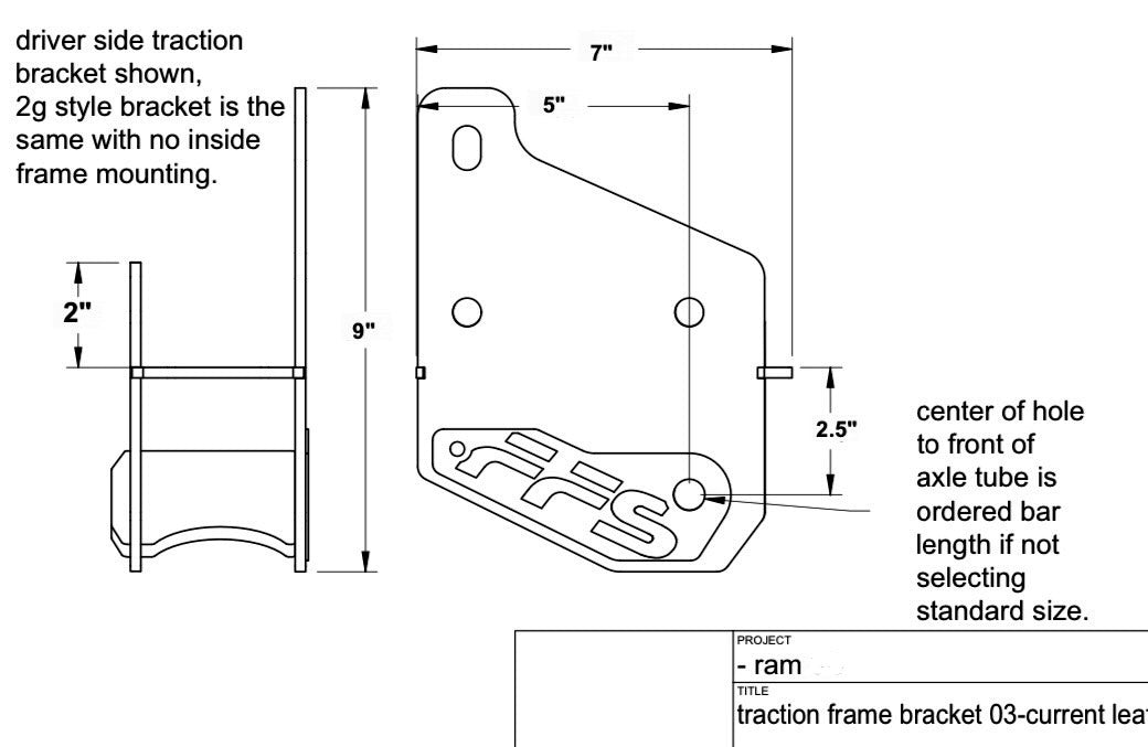 FFS 03-13 Ram Traction Bar Kit Full Bolt On