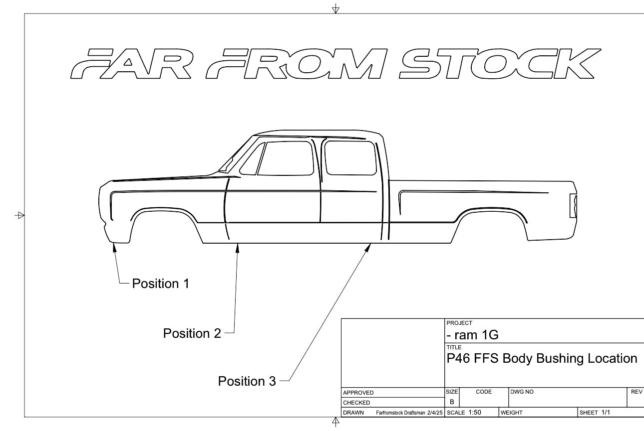 72-93 Dodge Truck Body Mount Bushing Kit With All New Hardware