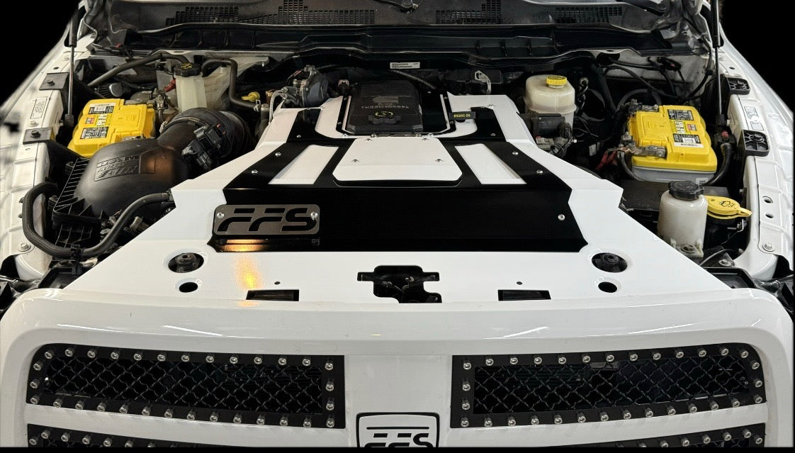 ‘10-18 Ram Engine /Radiator Cover Combo Double Overlay 4th Gen Diesel