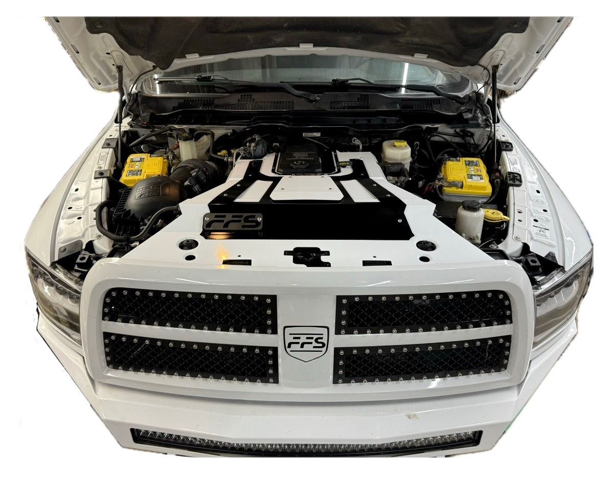 ‘10-18 Ram Engine /Radiator Cover Combo Double Overlay 4th Gen Diesel ...