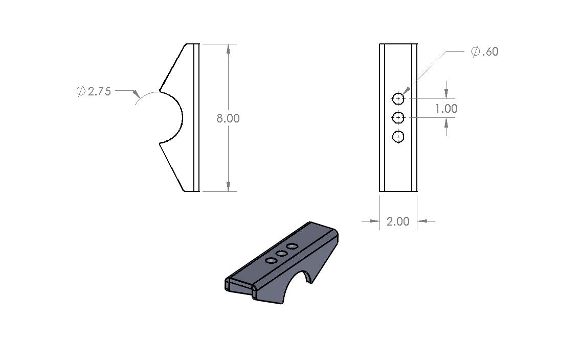 Early Jeep Narrow Width Perches 2" Wide (CJ & M Series)
