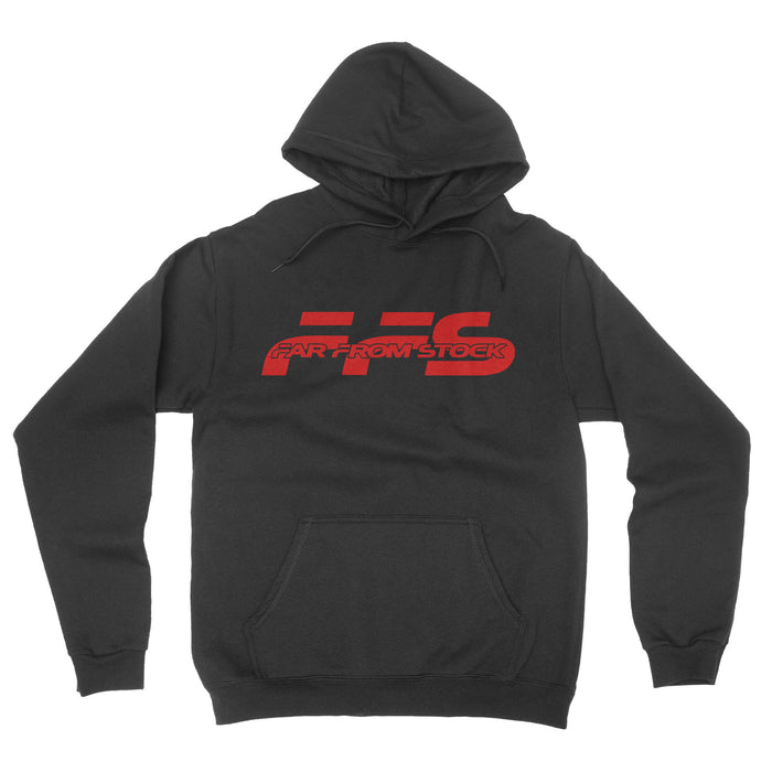 Classic Logo Hoodie Black w/ Red — Far From Stock