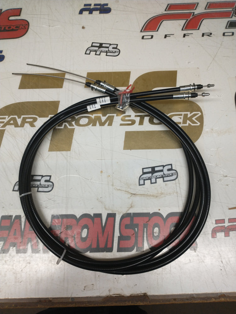 Universal parking brake cables for rear disc conversion