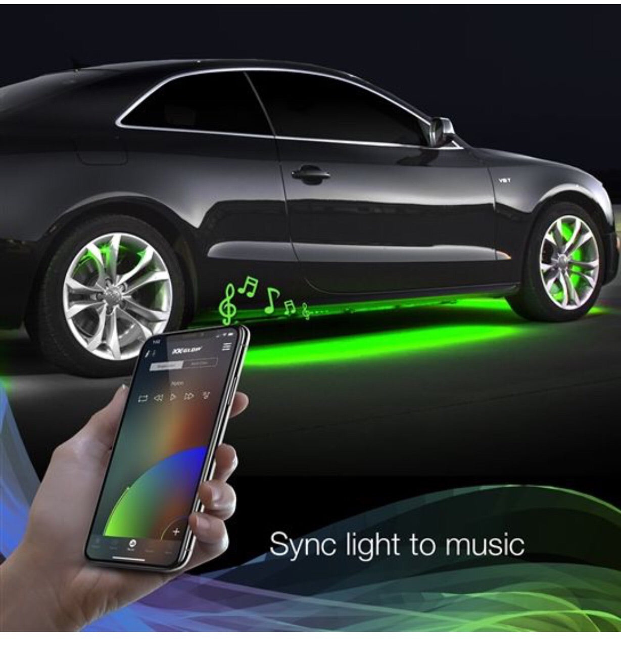 XK 4 pc 15” Wheel Ring Light Kit App Controlled