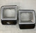 1986-1990 Dodge D/W Series Truck Gray Headlight Bezel Pair with Parking Light Amber or Smoked