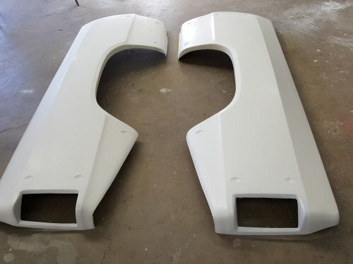 80-93 dodge race fiberglass bedsides, 4 inch flair, 84 inches long