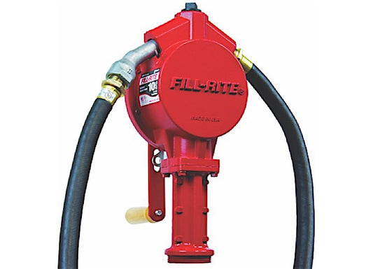 ROTARY HAND PUMP, 3/4INX8FT NPT HOSE, TELESCOPING STEEL SUCTION PIPE, NOZZLE SPO