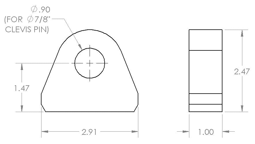 Bumper Clevis - Short