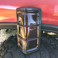 1G 1st Gen 81-93 Taillights Tail Lamps with Black Bezels Driver and Passenger Replacements for Dodge Pickup