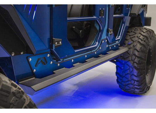 07-17 JEEP JK UNLIMITED 4 DOOR LIGHT ROCK SIDERS MATTE BLACK