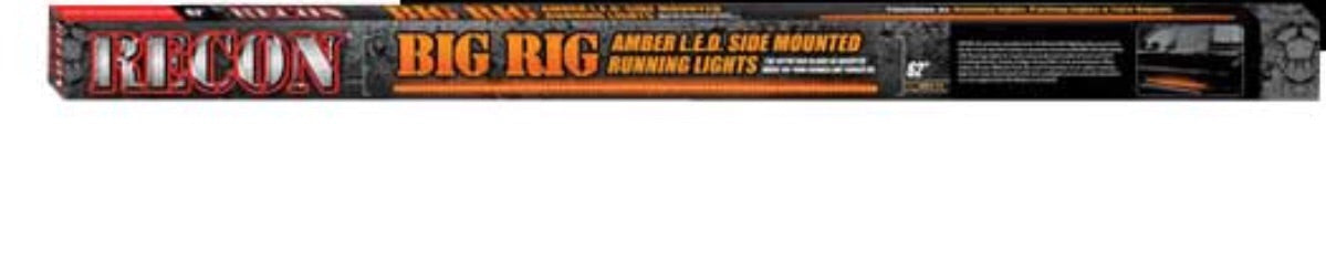 62IN BIG RIG LED RUNNING LIGHT KIT IN AMBER 2PC INCL L/R SIDES