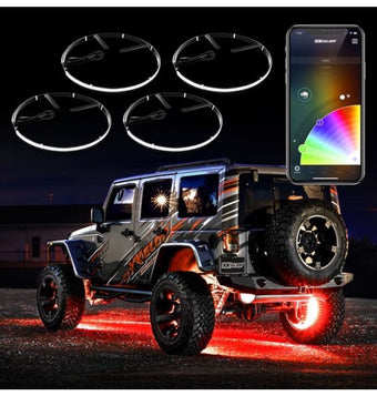 compare product XK 4 pc 15” Wheel Ring Light Kit App Controlled