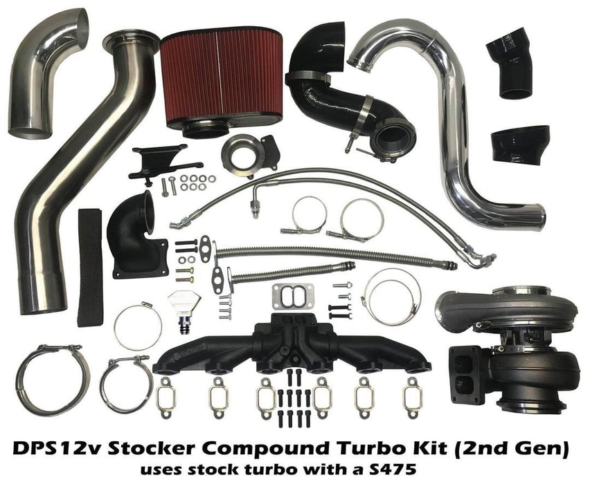1st Gen Dodge Add-a-Turbo Compound kit with an S475 for a 12V