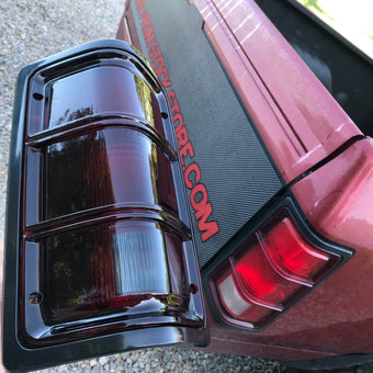 compare product 1G 1st Gen 81-93 Taillights Tail Lamps with Black Bezels Driver and Passenger Replacements for Dodge Pickup