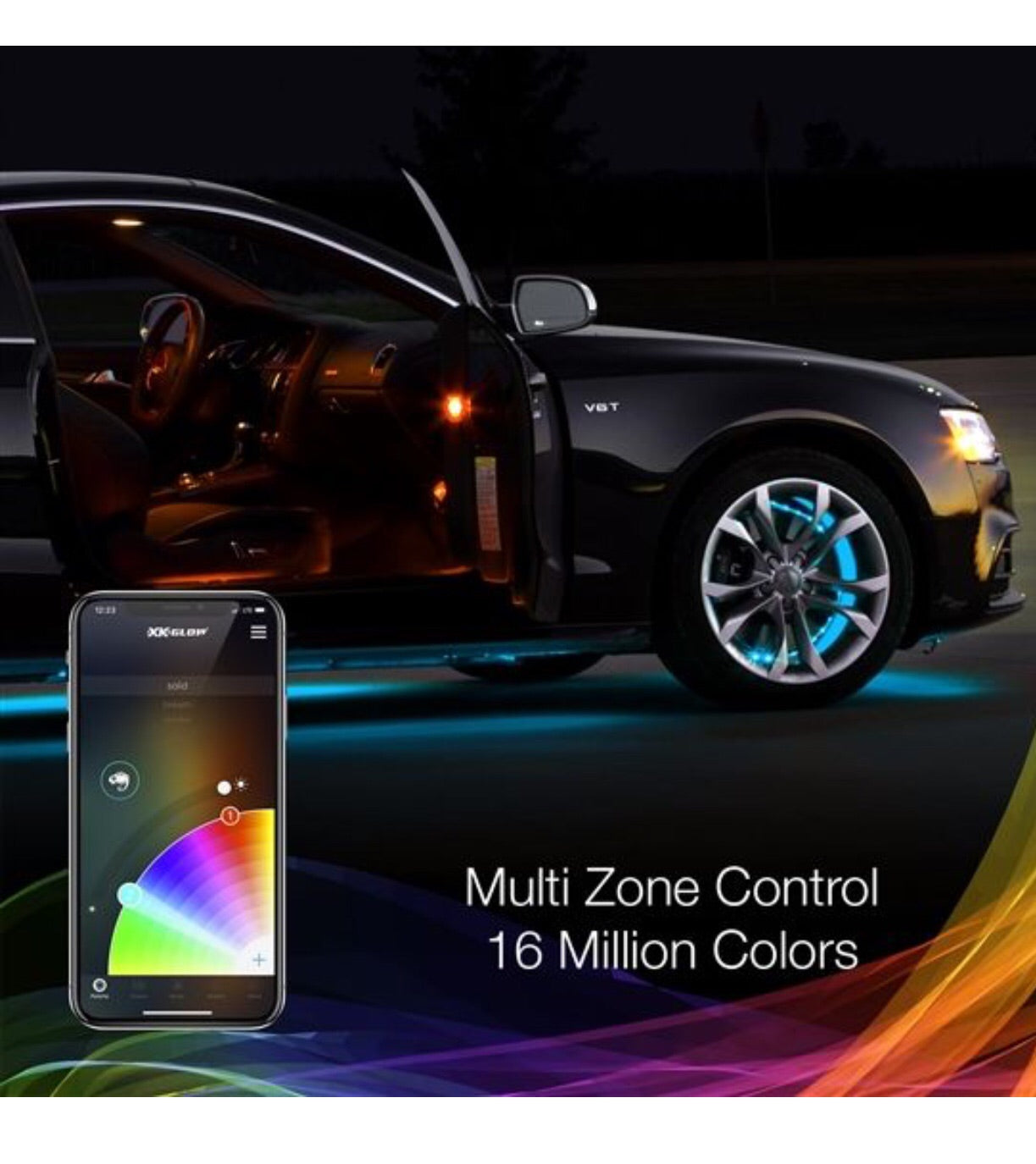 XK 4 pc 15” Wheel Ring Light Kit App Controlled