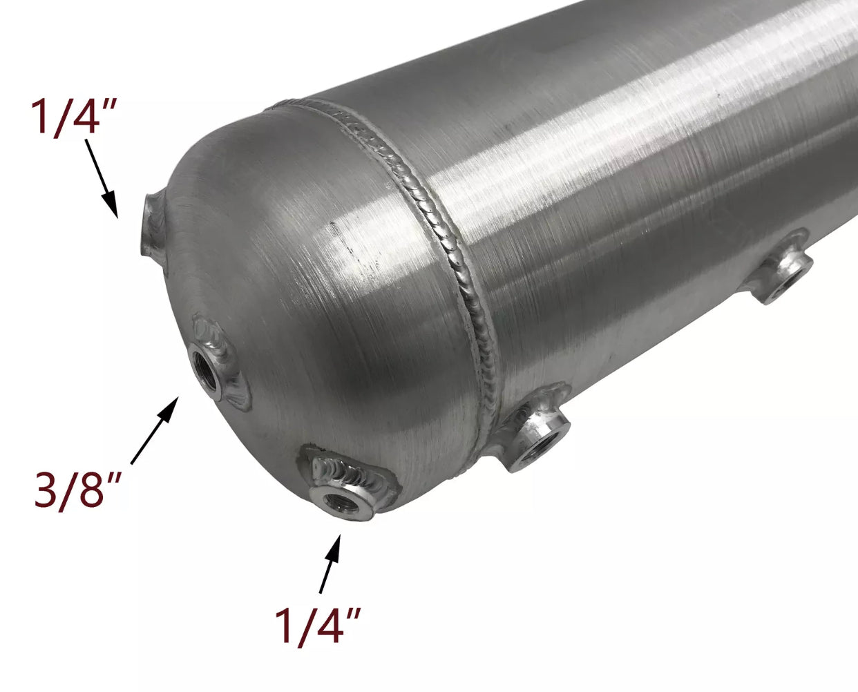 Aluminum Universal Air Tank 5 Gallon 8 Ports