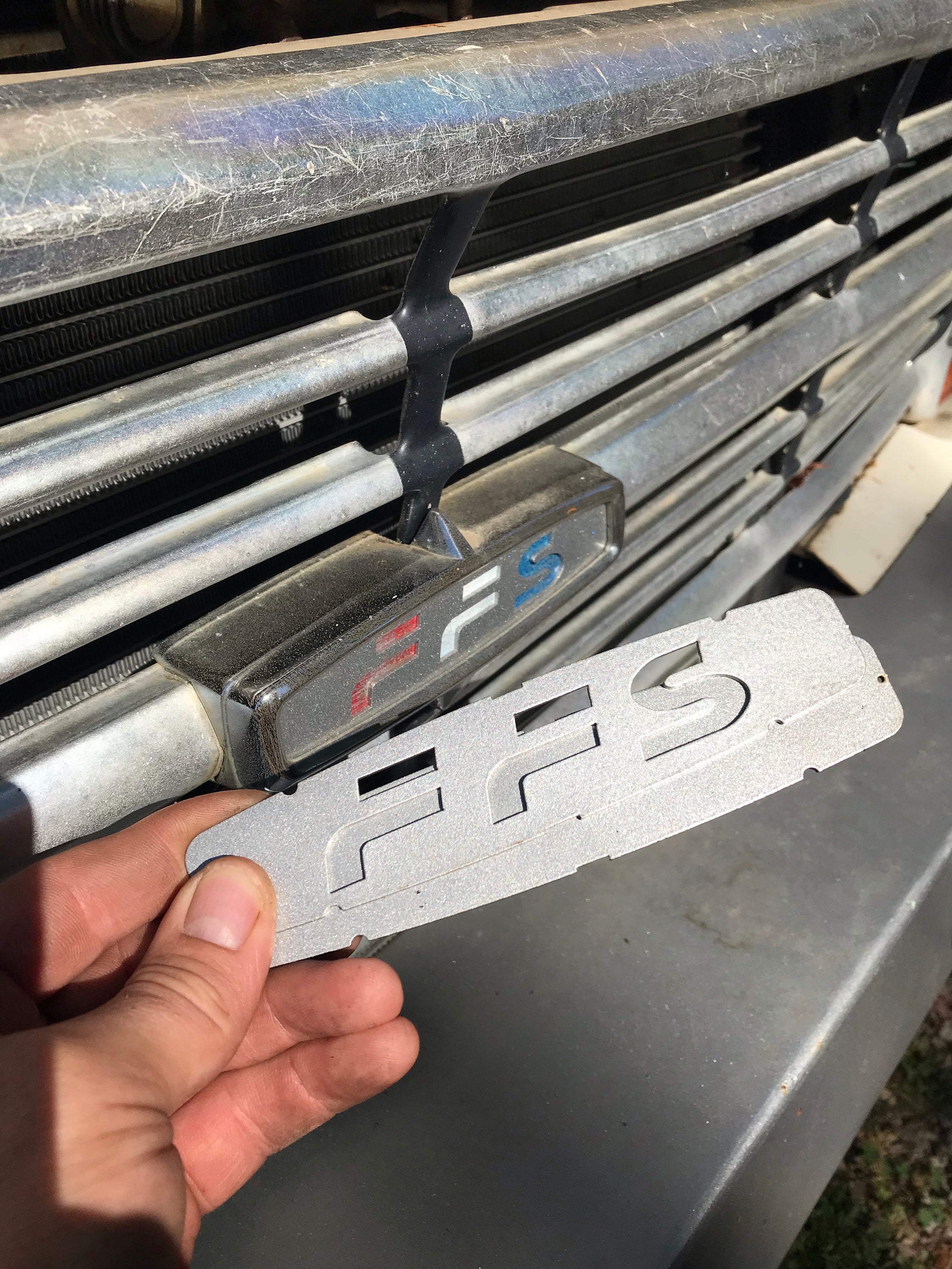 FFS F100 f250 custom/ranger grille emblem insert — Far From Stock