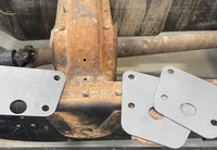 72-93 Dodge Frame Rust Repair Plates Rear Leaf, Front Shackle