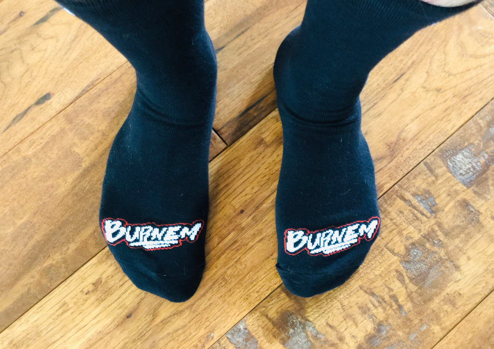 Burnem’ crew socks