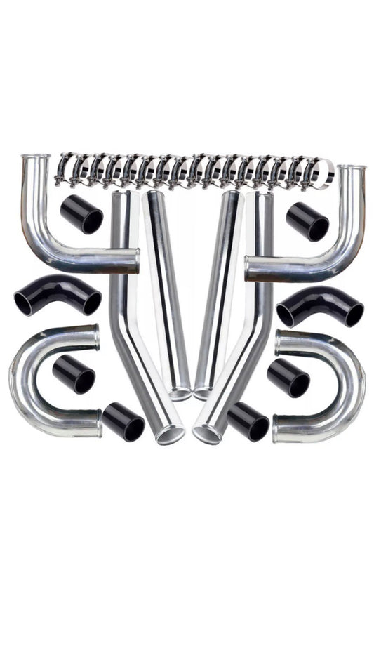 3” Universal 76mm Polished Aluminum Intercooler Pipe kit