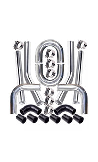 3” Universal 76mm Polished Aluminum Intercooler Pipe kit