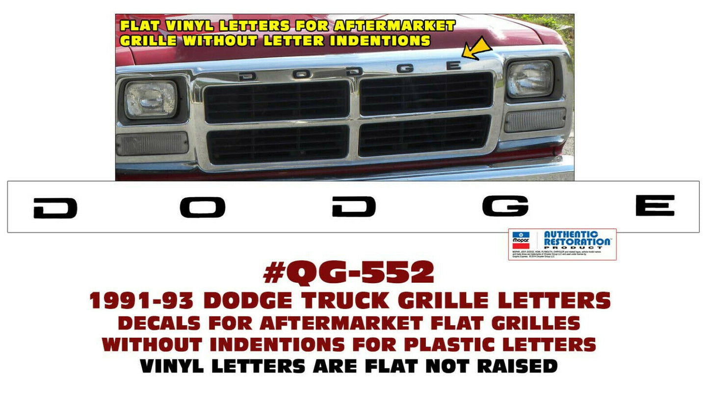 Chrome Replacement Grille 1991-1993 Dodge Truck D/W150-250-350 & Ramcharger