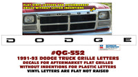 Chrome Replacement Grille 1991-1993 Dodge Truck D/W150-250-350 & Ramcharger